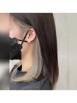 クオリス 赤塚店(QUALIS) 20代女子/イヤリングカラーインナーカラー/ミルクティー/韓国風