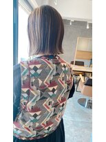 ロミー(Romy)&nbsp;ぱっつんボブにブリーチハイライト☆