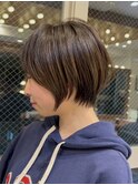 ダークアッシュモードヘア束感ショート