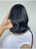 ブルーブラック/暗髪カラー/インナーカラー/ダブルカラー/韓国風