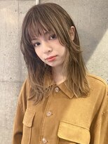 アンドレイ 表参道(andrey)&nbsp;[ANDREY]グレーベージュ/レイヤーロング/前髪パーマ黒髪カタログ