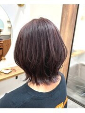 シアエミュー 新越谷店(SHEER emu) 【seina】ピンクラベンダーアッシュ×ボブウルフ＊