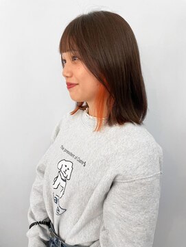 セルカ 新宿(CERCA) オレンジイヤリングカラー［CERCA新宿/新宿西口］