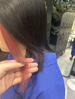 アチーブ ヘア デザイン(achieve hair design)&nbsp;イヤリングカラー×ピンクカラー×外国人風カラー10代20代30代
