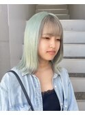 水色ヘア/ライトブルー/アッシュ系カラー/水色カラー