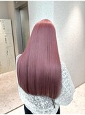 天神美容室×ブリーチ×ピンクカラー