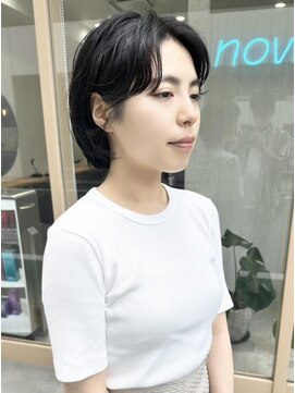 ナウアズ(now as.) ニュアンスパーマ×耳かけボブ【シン】