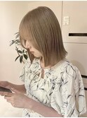 切りっぱなしボブタッセルボブ長めボブ顔まわりレイヤーボブ30代