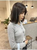 レイヤーボブ外ハネボブグレージュ20代30代40代