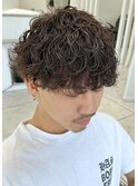 波巻きスパイラルパーマメンズマッシュツイストスパイラルパーマ