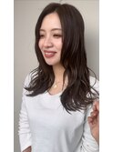 艶カラー A line layer×gray brown