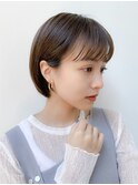 ボブショートボブ縮毛矯正ベージュグレージュ門前仲町