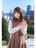 くびれ 抜け感 レイヤーカット ミディアム