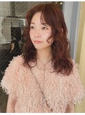 スパイラルパーマオレンジベージュ