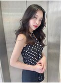 マロンベージュ×小顔レイヤー×韓国風巻き×髪質改善