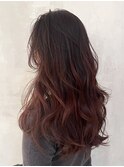 ロングくびれヘア韓国ヘア顔周りレイヤー_ba492423