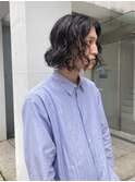 乾かすだけでキマる髪/メンズウェーブパーマボブ
