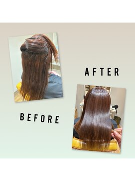 エマヘアープラス(Emma hair plus) 髪質改善縮毛矯正　触れるたびに嬉しくなる質感ん