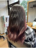 小顔マレットヘア◎暗髪でも透明感ヘーゼルグレージュ