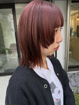 スミス 上野(smith) レイヤーボブウルフカット暖色カラー