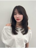 くびれレイヤー/顔まわりカット/レイヤーカット/小顔ヘア