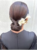 結婚式アレンジ/タイトアップ/シニヨン/大人ガーリー