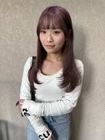 ナンブスカイ(nambu-SKY)&nbsp;1ブリーチでつくるラベンダーピンク　ロングレイヤー