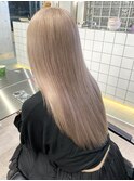 表参道ミルクティー顔まわりレイヤーベージュカラーケアブリーチ