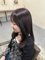 ザ ブリンク(THE BLINK) 【暗髪】顔まわりレイヤーのツヤ感韓国風セミロング
