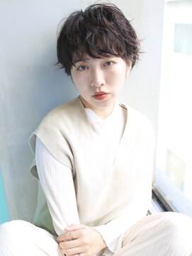 バース(BIRTH) 天神【BIRTH】黒髪ショート×無造作パーマ 2