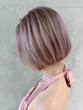 アイティー バイ アルバム 中野店(IT by ALBUM) パープルホワイトピンク_セミウェットウェーブ_ba297731