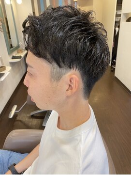 ミュウ(Private hair salon Miu) メンズ　アップバング