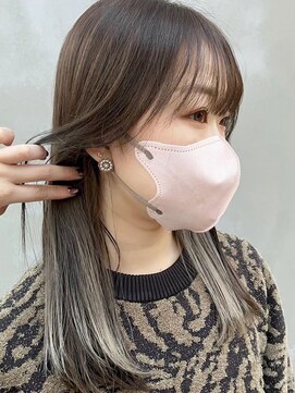 カノエ 博多ミスト店(canoe) 大人モード インナーカラー ホワイトベージュ シースルーバング