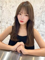 ルームバイシー 新宿(Loom. by Sea)&nbsp;韓国風前髪/シルキーベージュ/グレージュカラー/斜めバング