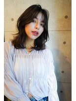 アンジェリカラボ 梅田店(ANGELICA LABO)&nbsp;ワンカールが可愛いくびれミディアムレイヤー【後藤】