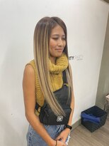 パーティパーティ ヘア(PARTYPARTY hair) バレイヤージュ風/プルエクステ/巻髪/ロング/インナーカラー