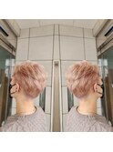 《メンズハイトーンヘアスタイル》ホワイトピンクカラー！！