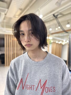 メゾンアクア 表参道(Maison ACQUA) =メンズボブ/ダークアッシュ/ニュアンスパーマ/MAN’S HAIR