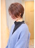 黒髪カタログ/小顔に見せるヘア/ココアベージュ/ショート/八乙女
