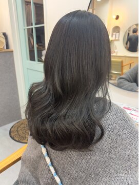 ヒョンミョン ライズバイレボ 柏西口店(hyon myon/RISEbyREVO) ブリーチなしダブルカラー/くびれヘア/オリーブカラー/柏駅