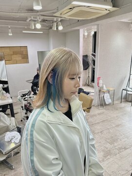 プライズ 成増店(prize) ミルクティーベージュインナーブルーハイトーン成増