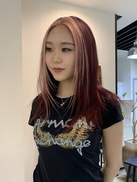 バディヘア リープ(BUDDY HAIR Leap) ピンク×ボルドー