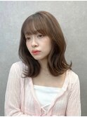 ミディアムレイヤー×シースルーぱっつん