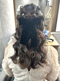 ハーフアップヘアアレンジ