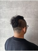 メンズ震災刈り×ハードパーマスタイル