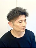 カジュアルツイスパ刈り上げアップバングメンズ理容室