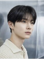 ノラキチジョウジ(NORA KICHIJOJI)&nbsp;黒髪ラウンドマッシュツーブロックダウンパーマニュアンスパーマ