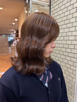 ファブ 千葉店(FaB) 【ブリーチなしダブルカラー×マロンベージュ】