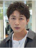 新橋メンズパーマツイストスパイラルパーマ波巻きニュアンス