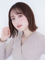 エアー 池袋(AIR)&nbsp;【小顔骨格補正】シースルーバングの大人ぷつっと外ハネボブ池袋